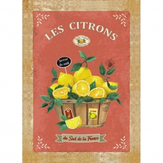 Torchon, Geschirrtuch Les Citrons, Saveur du midi, ca. 50x70 cm, Baumwolle