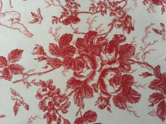 Tischdecke mit Engeln und Rosen, ca. 120x160 cm, pflegeleicht