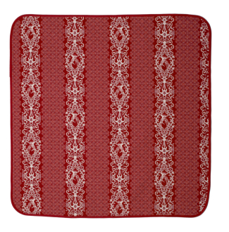 Bezaubernde Weihnachts-Tischdecke rot mit Hirsch und Edelwei, Doubleface, Beidseitig, 140x140 cm