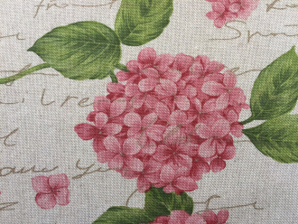 Hortensien in Rose, Tischdecke ca. 200x140 cm, Pflegeleicht