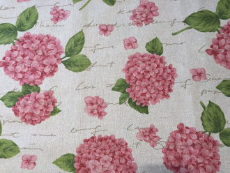 Hortensien in Rose, Tischdecke ca. 200x140 cm, Pflegeleicht
