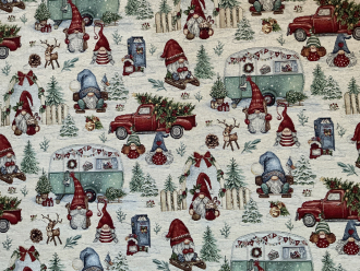 Bezaubernder Gobelin mit Wichteln, Jolly Christmas Holiday