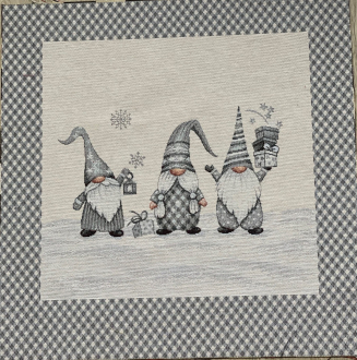 Gobelin-Panel, Happy Santa (3). Gre 47x47 cm