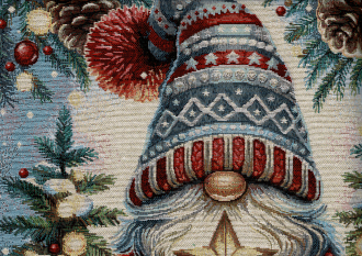 Gobelin-Panel, Happy Santa (5). Gre 47x47 cm