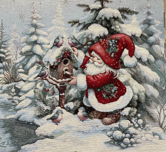 Gobelin-Panel, Happy Santa (7). Gre 47x47 cm