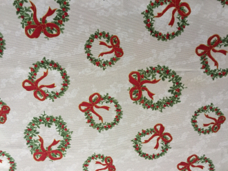 Panama-Satin Weihnachtskr�nze, 280 cm Breite