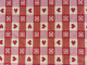 Doubleface Jacquard mit Herzen, Karo, rot, Breite 140 cm