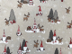 Lustige Elche 7, Witziger Weihnachtsstoff, Linnenlook, Breite 140cm, Pflegeleicht
