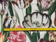 Farbenfroher Dekostoff mit Tulpen, Breite 160 cm, sehr pflegeleicht