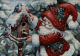 Gobelin-Panel, Happy Santa (7). Gre 47x47 cm