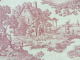 Toile de Jouy Pastorale Rot, Breite 280 cm