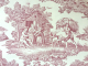 Toile de Jouy Pastorale Rot, Breite 280 cm
