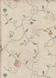 Angebot: Jacquard beige mit Blumenranken, Mbelbezugstoff, Breite 140 cm