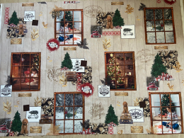 Happy Holidays, Herrlicher Weihnachtsstoff, Breite 140 cm, Baumwolle
