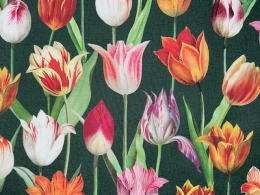 Herrliche Tulpen, Outdoorstoff, Dralon Digitaldruck, Breite 140cm