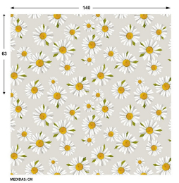 Panama Margaritas Natur, Breite 160 cm, pflegeleicht, abwischbar