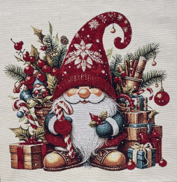 Gobelin-Panel, Happy Santa (1). Gre 47x47 cm