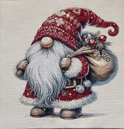 Gobelin-Panel, Happy Santa (2). Gre 47x47 cm