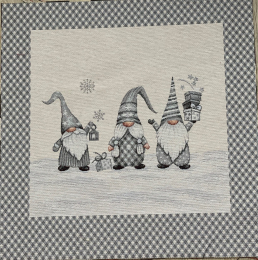 Gobelin-Panel, Happy Santa (3). Gre 47x47 cm