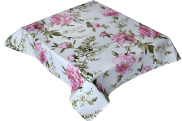 Rosen-Tischdecke, Mitteldecke, ca. 100x100 cm, Prinzess Rose 2, pflegeleicht