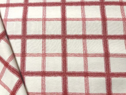 Rot-wei Karo, kariert, Breite 280 cm, Pflegeleichtes Mischgewebe