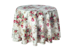 Romantische Tischdecke mit Rosen, 180cm, Motiv Irene, Pflegeleicht