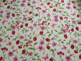 Panama Erdbeeren, Breite 160 cm
