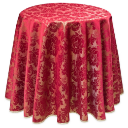 Runde Tischdecke 170 cm Lurex Rot